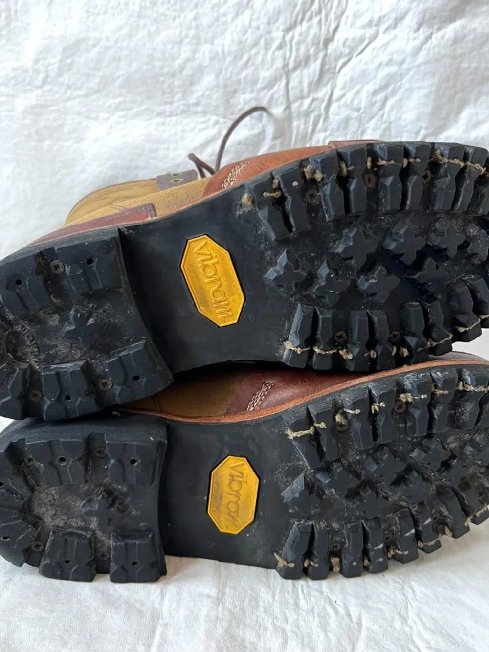 Timberland Boot Company Tackhead leather brown lace up mens 8 combat lug soles